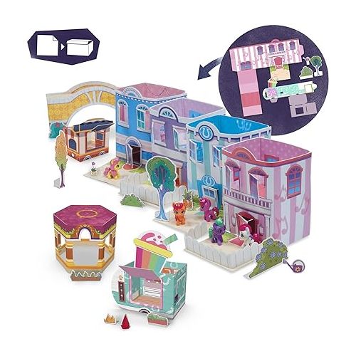 마이 리틀 포니 My Little Pony Mini World Magic Epic Crystal Brighthouse Toy, Buildable Playset with 5 Collectible Figures, for Kids Ages 5 and Up