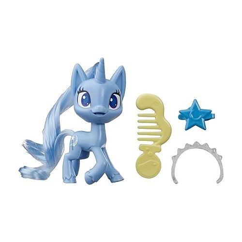 마이 리틀 포니 My Little Pony Potion Pony 3-Pack - Twilight Sparkle, Applejack, and Trixie Lulamoon 3-Inch Pony Toys with Brushable Hair, 15 Accessories