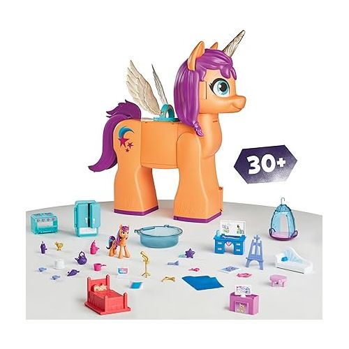 마이 리틀 포니 My Little Pony Toys, Sunny's Playset Reveal, 25-Inch-Tall Transforming Doll Playsets and Interactive Toys for 5 Year Old Girls & Boys (Amazon Exclusive)