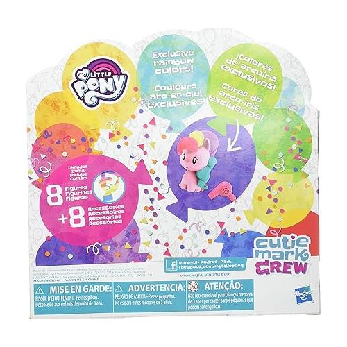 마이 리틀 포니 My Little Pony Toy Cutie Mark Crew Confetti Party Countdown Collectible 8 Pack with 14 Surprises