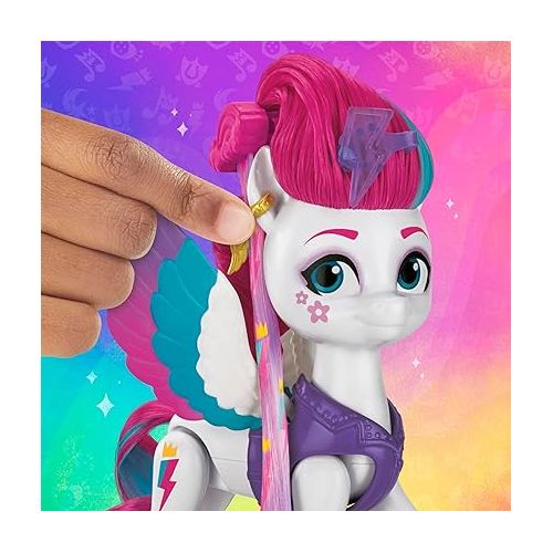 마이 리틀 포니 My Little Pony Toys Zipp Storm Style of The Day, 5-Inch Hair Styling Dolls with Fashions, Toys for 5 Year Old Girls and Boys