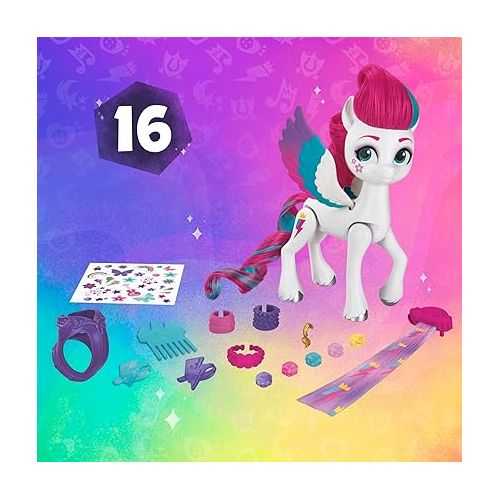 마이 리틀 포니 My Little Pony Toys Zipp Storm Style of The Day, 5-Inch Hair Styling Dolls with Fashions, Toys for 5 Year Old Girls and Boys