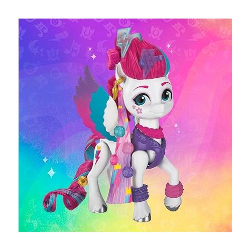 마이 리틀 포니 My Little Pony Toys Zipp Storm Style of The Day, 5-Inch Hair Styling Dolls with Fashions, Toys for 5 Year Old Girls and Boys