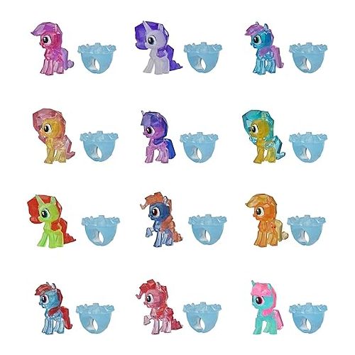 마이 리틀 포니 My Little Pony Secret Rings Blind Bag - Collectible Toy with Water-Reveal Surprise and Wearable Ring Accessory, 1.5-Inch Figure (Character May Vary)