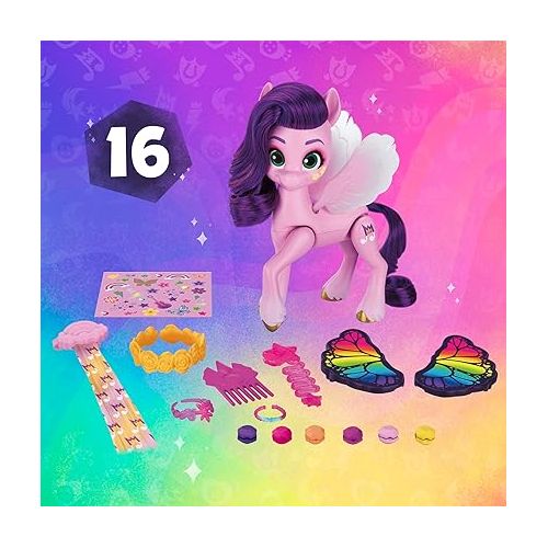 마이 리틀 포니 My Little Pony Toys Princess Pipp Petals Style of The Day, 5-Inch Hair Styling Dolls, Toys for 5 Year Old Girls and Boys