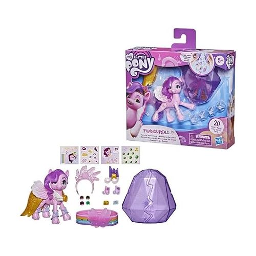 마이 리틀 포니 My Little Pony: A New Generation Movie Crystal Adventure Princess Pipp Petals - 3-Inch Pink Pony Toy, Surprise Accessories, Friendship Bracelet