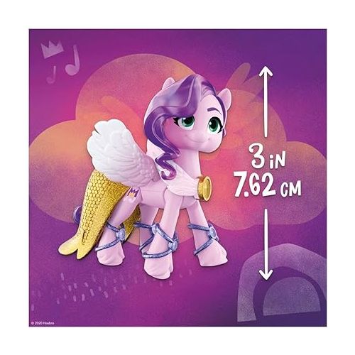 마이 리틀 포니 My Little Pony: A New Generation Movie Crystal Adventure Princess Pipp Petals - 3-Inch Pink Pony Toy, Surprise Accessories, Friendship Bracelet