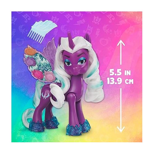 마이 리틀 포니 My Little Pony Dolls Opaline Arcana Wing Surprise, 5-Inch Toy Alicorn with Accessories, Toys for 5 Year Old Girls and Boys (F6447)