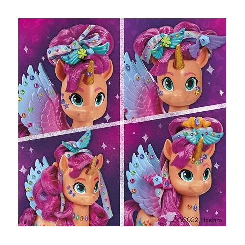 마이 리틀 포니 My Little Pony Toys: Make Your Mark Sunny Starscout Ribbon Hairstyles, 6-Inch Orange Pony Toy, Toys for 5 Year Old Girls and Boys and Up, with Hair Styling Accessories