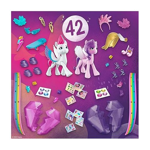 마이 리틀 포니 My Little Pony: A New Generation Movie Crystal Adventure Sisters Toy - 2 Figures and 40 Surprise Accessories
