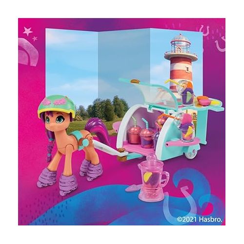 마이 리틀 포니 My Little Pony: A New Generation Movie Story Scenes Mix and Make Sunny Starscout - Toy with Compound, 25 Accessories, 3-Inch Pony (Accessory Colors May Vary)