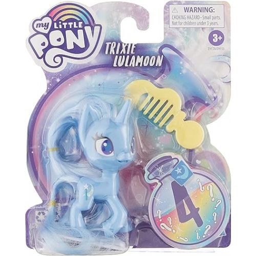 마이 리틀 포니 My Little Pony Rainbow Dash Potion Pony Figure - 3-Inch Blue Pony Toy with Brushable Hair, Comb, and 4 Surprise Accessories