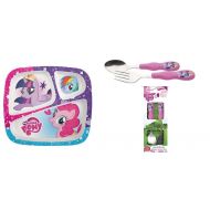 My Little Pony Divided Plates and Flatware Bundle Set