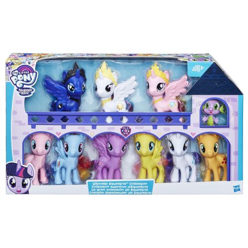 마이 리틀 포니 My Little Pony Friendship is Magic Toys Ultimate Equestria Collection  10 Figure Set Including Mane 6, Princesses, and Spike the Dragon  Kids Ages 3 and Up