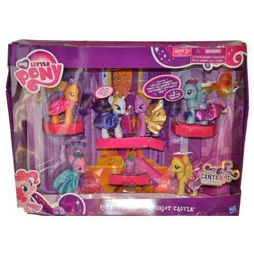 마이 리틀 포니 My Little Pony Exclusive Set Royal Ball At Canterlot Castle Twilight Sparkle, Pinkie Pie, Rainbow Dash, Fluttershy, Applejack, Rarity Spike the Dragon