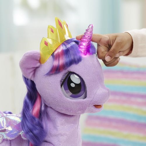 마이 리틀 포니 My Little Pony Toy Talking & Singing Twilight Sparkle, Soft Interactive Purple Unicorn with Wings, Kids Ages 3 & Up