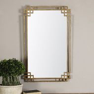 MY SWANKY HOME Open Geometric Gold Wall Mirror | Vanity Contemporary Modern