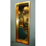 MY SWANKY HOME My Swanky Home Classic Contemporary Gold Full Length Wall Mirror | Floor Leaner