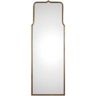 My Swanky Home Tall Gold Curved Arch Full Length Wall Mirror | 69 Moroccan Arabesque Floor