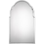 MY SWANKY HOME Gorgeous Frameless Venetian Arch Wall Mirror | Vanity Curved Glass Frame Romantic