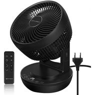 [아마존베스트]Mycarbon Quiet Turbo Fan and 3D Air Circulator for 30m², Eco-Mode Air Conditioning Unit, 80% More Efficiency, 12-Hour Timer, Table Fan with Remote Control, black