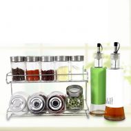 MYITIAN Set glass Spice jar bottle [Cassette tape racks seasoning] seasoning jars airtight sauce bottle kitchen storage-H