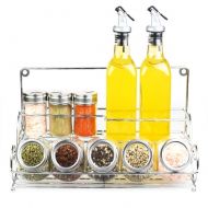 MYITIAN Glass cruet condiment jars shelf kitchen storage soy sauce vinegar set-A