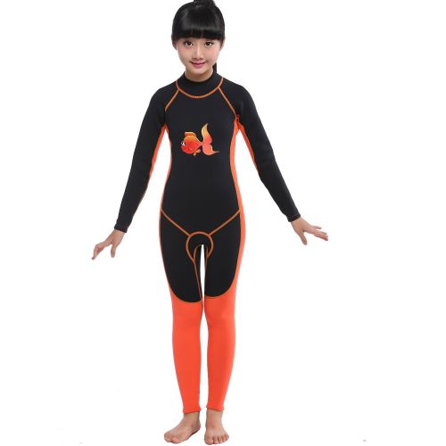  MYLEDI 2mm Neoprene Kids One Piece Swimming and Diving Full Suit,Boys Girls Wetsuit