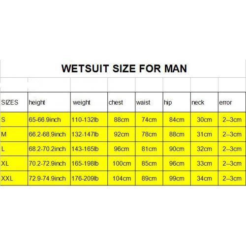  MYLEDI 3mm Neoprene Full Body Surfing and Diving Suit Mens Wetsuit