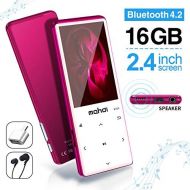 [아마존핫딜][아마존 핫딜] MYMAHDI MP3 Player with Bluetooth 4.2, Touch Buttons with 2.4 inch Screen, 16GB Portable Lossless Digital Audio Player with FM Radio, Voice Recorder, Support up to 128GB, Pink