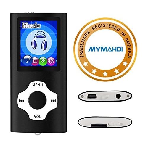  [아마존베스트]MYMAHDI Support TF Cards Slim 1.8 LCD Mp3 Mp4 Player Media/Music/Audio Player with Accessories Black