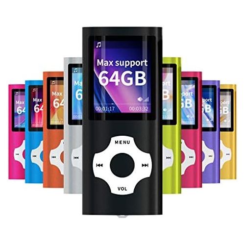  [아마존베스트]MYMAHDI Support TF Cards Slim 1.8 LCD Mp3 Mp4 Player Media/Music/Audio Player with Accessories Black