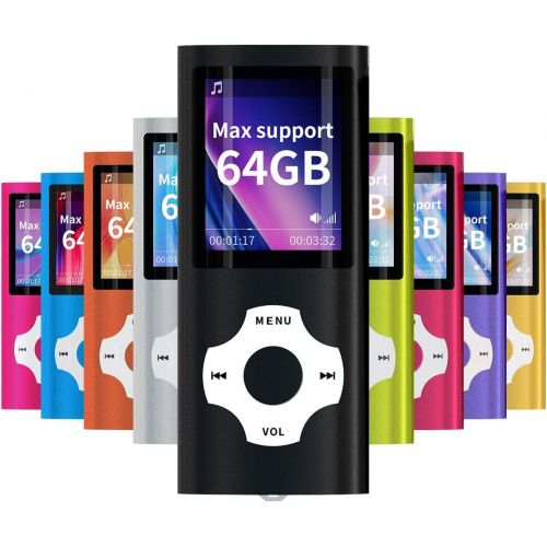  [아마존베스트]MYMAHDI Support TF Cards Slim 1.8 LCD Mp3 Mp4 Player Media/Music/Audio Player with Accessories Black