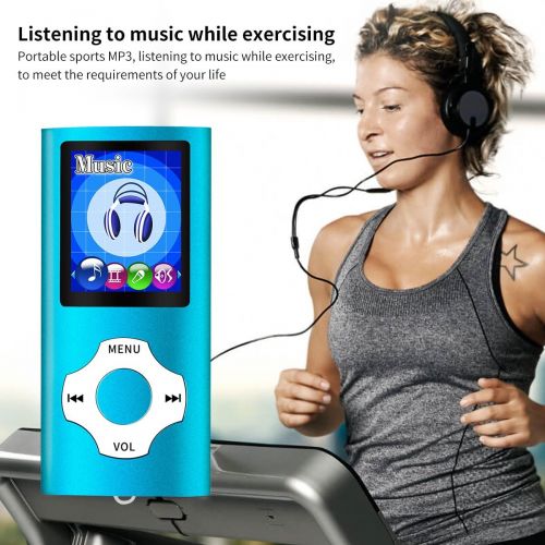  [아마존베스트]MYMAHDI Support TF Card USB Port Slim Small Multi-Lingual Selection 1.8 LCD Portable MP3/MP4, MP3 Player, MP4 Player, Video Player, Music Player, Media Player, Audio Player Blue