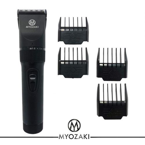  MYOZAKI Barber Box Kit - including 9 items: Hair Clipper(4 Combs) Hair Trimmer(3 Combs) Straight Razor, Shaving Bowl, Vintage Safety Razor, Shaving Brush, Alum Block, Beard Comb, Travel Ad