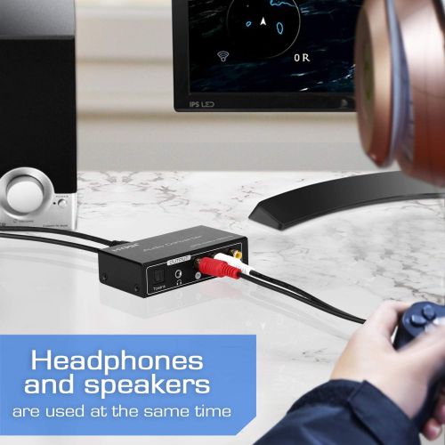  [아마존베스트]MYPIN 192K DAC Converter Multifunction Audio Converter, HDMI ARC Audio Extractor Adapter, Toslink(Optical) or Coaxial or HDMI ARC Input to Coaxial + Toslink(Optical) + Stereo L/R + 3.5mm