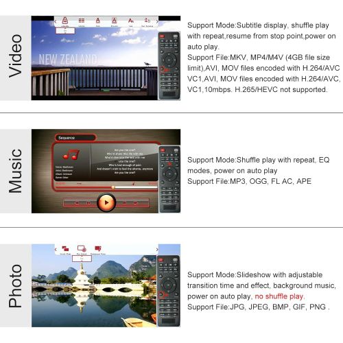  [아마존베스트]MYPIN HDMI Media Player, Black Mini 1080p Full-HD Ultra HDMI Digital Media Player for -MKV/RM- HDD USB Drives and SD Cards