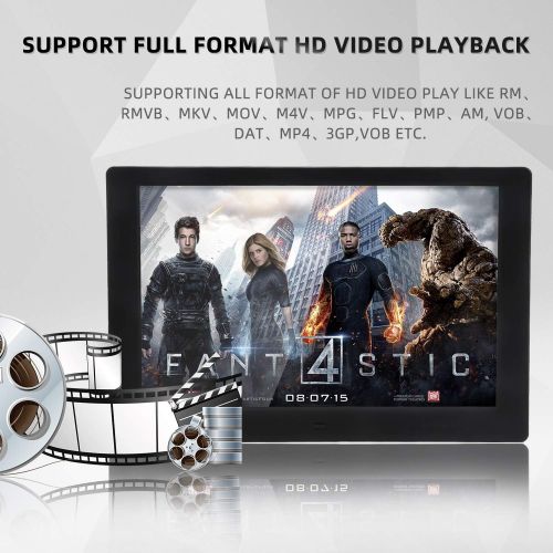  [아마존베스트]MYPIN Digital Photo Frame 10.1 USB IPS Display 16:9 HD Electronic Photo Frame for Smart Home, Remote Control and Body Induction, Support for Music/Video/Picture and Background Music