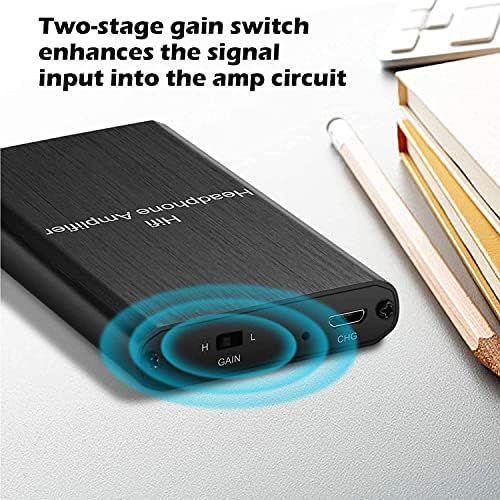  [아마존베스트]MYPIN HiFi Headphone Amplifier, Portable 3.5 mm Audio Headphone Amplifier Supports Impedance 16-300 Ω with Lithium Battery and Components for MP3 / MP4 / Phones / Digital Players /