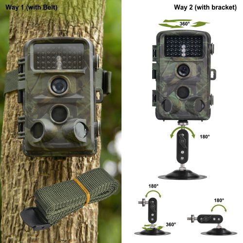  MYPIN Trail Camera, 1080P 12MP Trail Game Hunting Camera with 32G SD Card, Infrared Night Vision and Waterproof with 0.2s Trigger Speed