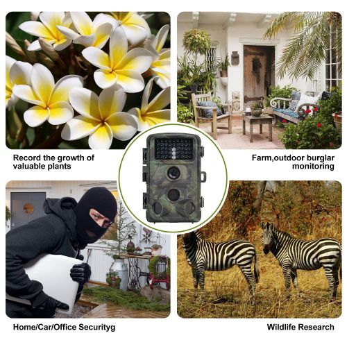  MYPIN Trail Camera, 1080P 12MP Trail Game Hunting Camera with 32G SD Card, Infrared Night Vision and Waterproof with 0.2s Trigger Speed