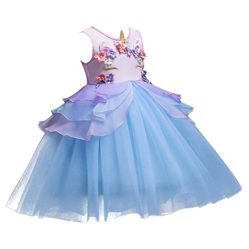  MYRISAM Unicorn Princess Tulle DressGirls Birthday Pageant Party Dance Performance Outfits Carnival Dress up Fancy Costume