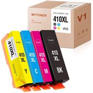 MYTONER (New Chip) Remanufactured Ink Cartridge Replacement for Epson 410XL 410 XL T410XL Ink for Expression XP-7100 XP-830 XP-640 XP-630 XP-530 XP-635 Printer (Black Cyan Magenta