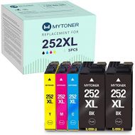 MYTONER Remanufactured Ink Cartridge Replacement for Epson 252 252XL Ink for Epson Workforce WF-7620 WF-7710 WF-3640 WF-3630 WF-3620 WF-7610 WF-7110 Printer (Big-Black Cyan Magenta
