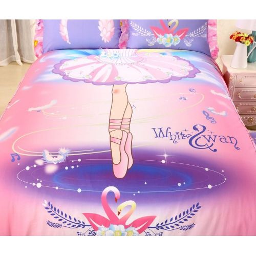  MZPRIDE Ballerina Dress Design Bedding Set Fairy Girls Bedding Set Full