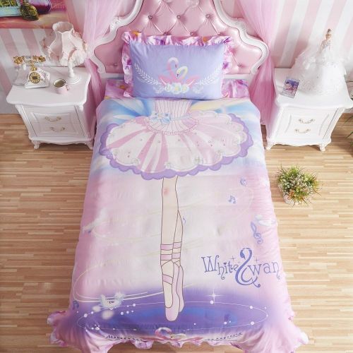  MZPRIDE Ballerina Dress Design Bedding Set Fairy Girls Bedding Set Full