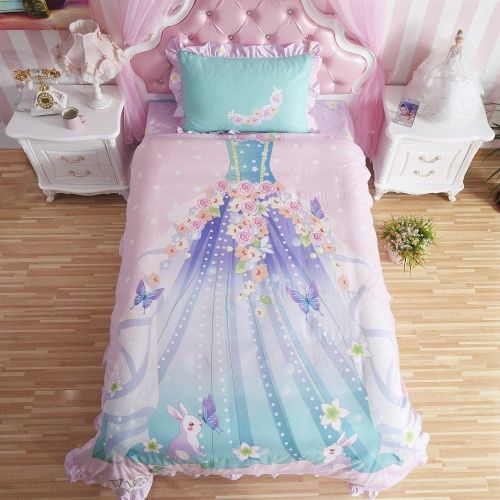  MZPRIDE Ballerina Dress Design Bedding Set Fairy Girls Bedding Set Full