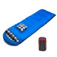 MZYKA Outdoor Camping Sleeping Bag Warm Pad Envelope Type Winter Indoor, Flannel Lining, 210T Waterproof Polyester Fabric, Stitching Design