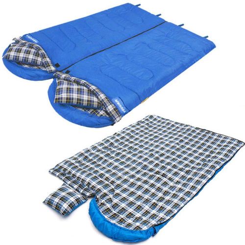  MZYKA Outdoor Camping Sleeping Bag Warm Pad Envelope Type Winter Indoor, Flannel Lining, 210T Waterproof Polyester Fabric, Stitching Design