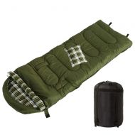 MZYKA Adult Cotton Flannel Sleeping Bag, Washable and Washable, Can Reach Out, Skin-Friendly, Autumn and Winter Travel Female Male Camping Cold